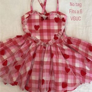 Pink and Red Heart Dress